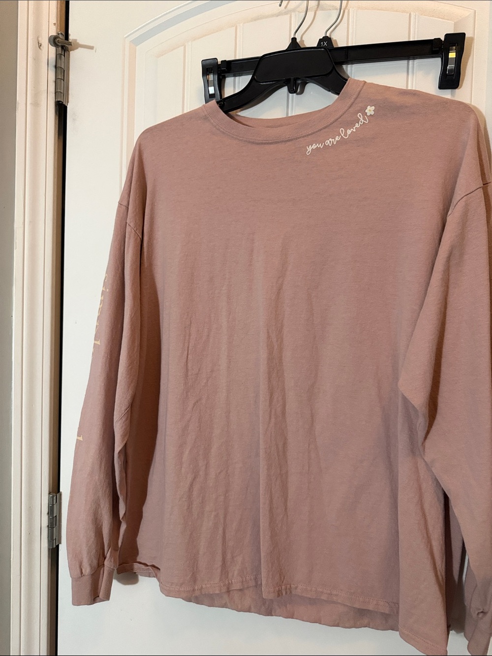 Simply Southern Long Sleeve Tee in Dusty Rose with Script